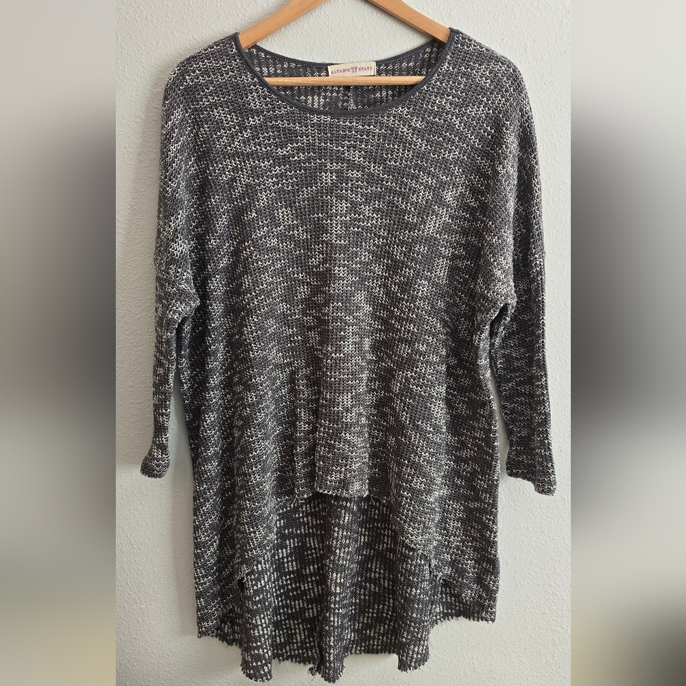 Altar'd State Green and Cream Women's Sweater